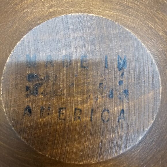 Vintage Woodcraftery wooden bowl set 1 large 7 small scalloped edges MCM - Picture 9 of 15